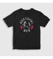 Presmono Unisex Çocuk Siyah Skeleton Grateful Dead T-Shirt 387252tt