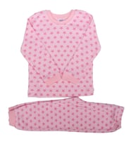 Kız Çocuk Pembe Yıldız Baskılı 2'li Pijama Takımı