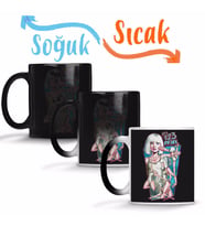Music Sia 1 2 3 Drink Sihirli Kupa Bardak Porselen