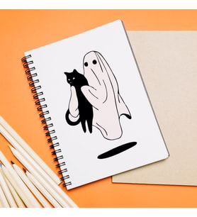 Hayalet Kedi Tasarımlı Defter
