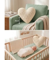 Romantik Kalp Yastık Dekoratif Peluş Yastık Bebek Odası ve Salon Aksesuarı