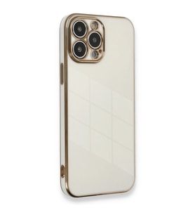 Apple İphone 13 Pro Max Kılıf Volet Silikon - Beyaz
