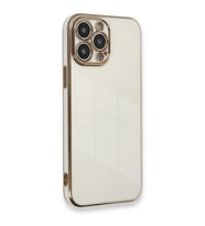 Apple İphone 13 Pro Max Kılıf Volet Silikon - Beyaz