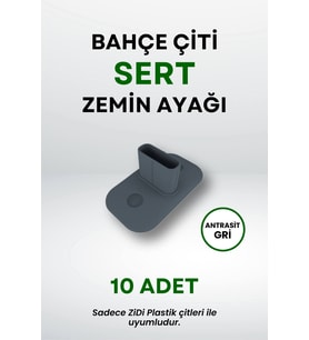 Çit Uyumlu 10'lu Sert Zemin Ayak - Antrasit Gri