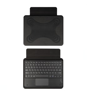 Lexroo Border Keyboard 10-11" inç Universal Bluetooh Bağlantılı Standlı Klavyeli Tablet Kılıfı - Siyah