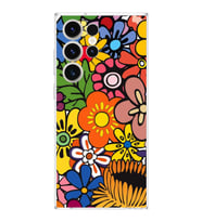 PrintiFy Samsung Galaxy S23 Ultra ile Uyumlu Retro Color 2  Kamera Korumalı Şeffaf  Kılıf
