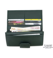 Hakiki Deri Cüzdan  İsme Özel Cüzdan  19x9  TM 970-1 Hediyelik Cüzdan (Siyah-Gri)