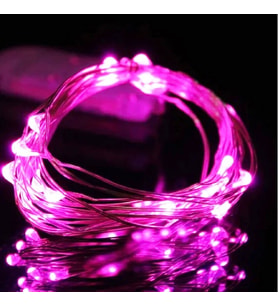 9 METRE PEMBE PİLLİ LED IŞIK CANLI PEMBE IŞIK IP65 SU GEÇİRMEZ SEVGİLİLER GÜNÜNE ÖZEL PEMBE LED IŞIK