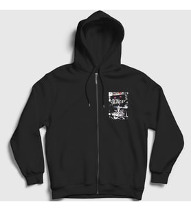 Presmono Unisex Siyah Eyes Anime Hunter X Hunter Fermuarlı Kapüşonlu Sweatshirt 238128tt