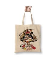 One Piece Hasır Şapkalı Luffy 005 Beyaz Bez Çanta Uzun Saplı Alışveriş Çantası Plaj Çantası