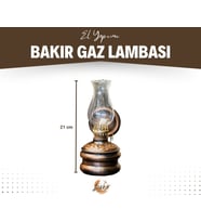 BAKIR GAZ LAMBASI KÜÇÜK BOY OKSİTLİ BAKIR RENK