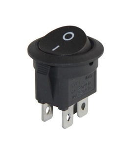 IC-133-4  Yuvarlak Işıksız Anahtar On-Off 4P Siyah