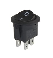 IC-133-4  Yuvarlak Işıksız Anahtar On-Off 4P Siyah