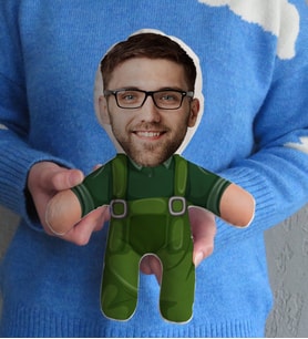 BK Gift Kişiye Özel Fotoğraflı Çiftçi Bebek Yastık-1