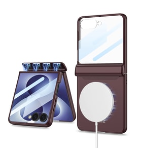 Galaxy Z Flip 8 Kılıf M-safe Şarj Özellikli Kıpta KPT-04 Sert PC Kılıf