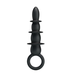 River World Siyahi 13 cm'lik Harika Kalite ve Boğumlu A nal Plug A nal Açıcı Dildo