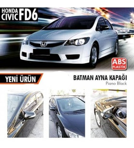 Honda Civic Fd6 Yarasa Ayna Kapağı Piano Black Parlak Siyah