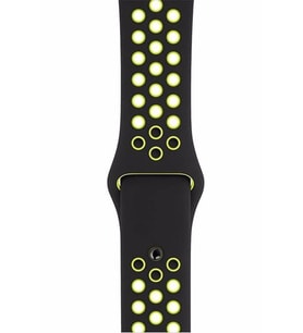 Pazariz Apple Watch Uyumlu 42-44-45 Mm Bileklik Spor Band Kordon Siyah Sarı