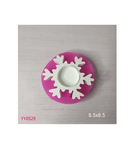 YY0529 Kar Tanesi Tealight Mumluk Silikon Kalıp