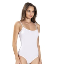 Jiber Kadın Ayarlanabilir İp Askılı Kancalı Likralı Body 534 - 3 Adet (Beyaz)
