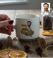 Kişiye Özel Karikatürlü Taksici T Kupa Doğum Günü Hediyesi