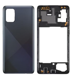 Samsung Galaxy A71 - SM-A715F FULL Kasa Arka Kapak Takım SİYAH