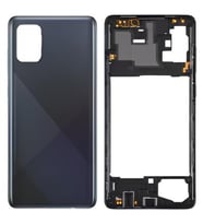 Samsung Galaxy A71 - SM-A715F FULL Kasa Arka Kapak Takım SİYAH