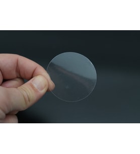 Yuvarlak Kesim Şeffaf Çıkartma Bant Etiket 1000 Adetlik Rulo 5 Cm Çapında