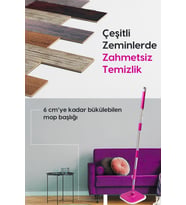 Pratik Temizlik Mop Seti, Su ve Kir Ayırma Özelliği, Kare Paspas, 1. Kalite
