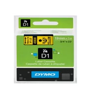 Dymo D1 Şerit Standart 19 MMx7 MT Sarı Üzerine Siyah 45808