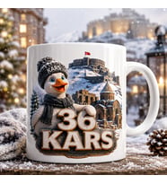 Kars Temalı Memleket Kupası – 36 Kars Kazı Kars Kalesi ve Karlı Tarihi Yapılar Eğlenceli Baskılı Seramik Kupa