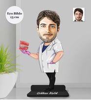 Kişiye Özel  Dişçi Doktor Erkek Ahşap Eco Biblo -3