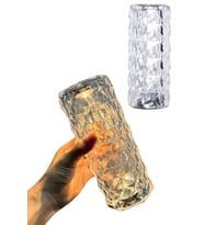 Kristal Lamba Masa Lambası Şarjlı Masa Lambası Dokunmatik Sensör Usb Şarjlı