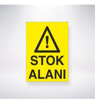 Stok Alanı 21x28 Arkası Yapışkanlı Levha