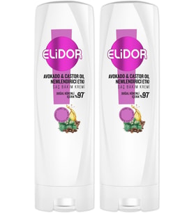 Elidor Saç Bakım Kremi Castor Oil Nemlendirici Etki 350 Ml (2 Paketi)