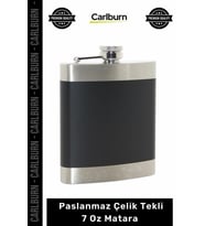 Özel Üretim Şık Kamp Cep Tipi Sızdırmaz Kapak Kaliteli Metal Paslanmaz Çelik Tekli 7 Oz Matara Siyah