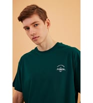 Leo Erkek Oversize Tshirt %100 Pamuk Bisiklet Yaka Baskı Detaylı Basic Tişört MTLCE77
