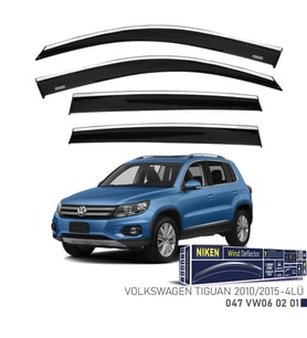 Vw Tiguan 2010-2015 Uyumlu Kromlu Cam Rüzgarlığı 4'lü Mugen Niken