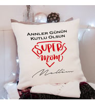 Anneler Günü Tasarımlı Yastık Kişiye Özel