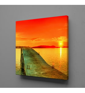 GÜNEŞ VE YOKUŞLU KÖPRÜ KANVAS TABLO 200x200cm