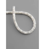 Sedef Taşı Dore Kesim Parlak Beyaz 6x2mm Doğal Taş Dizi [AA]