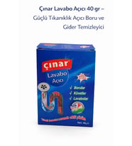 Çınar Lavabo Açıcı 40 Gr – Güçlü Tıkanıklık Açıcı Boru Gider Temizleyici