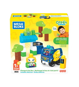 MEGA Bloks® Doğa Dostu Otobüs Seti, Yürüme Çağındaki Çocuklar İçin Yapı Oyuncakları Hdx90