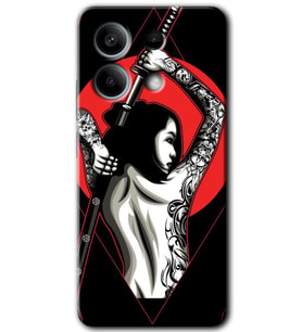 Xiaomi Redmi Note 13 Kılıf HD Desen Baskılı Kılıf - Samurai Girl