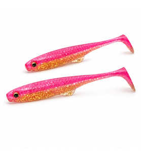 Daiwa Flat Junkie Duckfin Shad 3.5" 9cm Slikon Yem Pink Gold