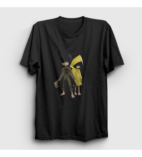 Presmono Unisex Siyah Mono And Six Little Nightmares T-Shirt 160068tt