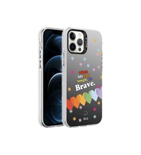 Apple iPhone 12 Pro Max Uyumlu Kılıf Desenli Zore Silver Sert Kapak (Kırmızı)