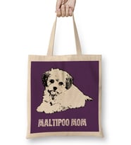 Maltipoo Mom Maltipoo Design 01 Bez Çanta Uzun Saplı