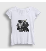 Presmono Kadın Beyaz Team Skibidi Toilet T-Shirt 482403tt
