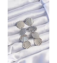 Pirinç Gümüş Renk Deniz Kabuğu Model Sallantılı Küpe 5886 - HEP-8535-1257